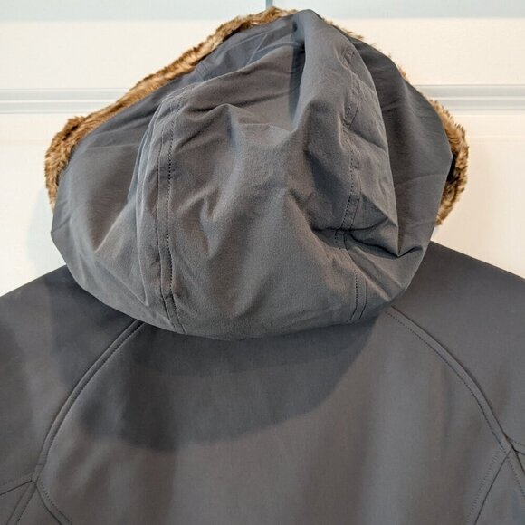Marmot Jacket Women's Medium Gray Soft Shell Furlong Hooded Stretch Faux Fur - Picture 7 of 16